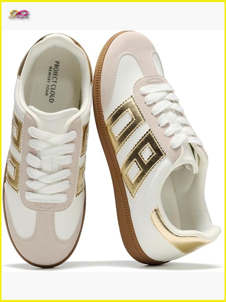 Casual Sneakers Memory Foam Insole Breathable Lightweight Walking Shoes Non Slip